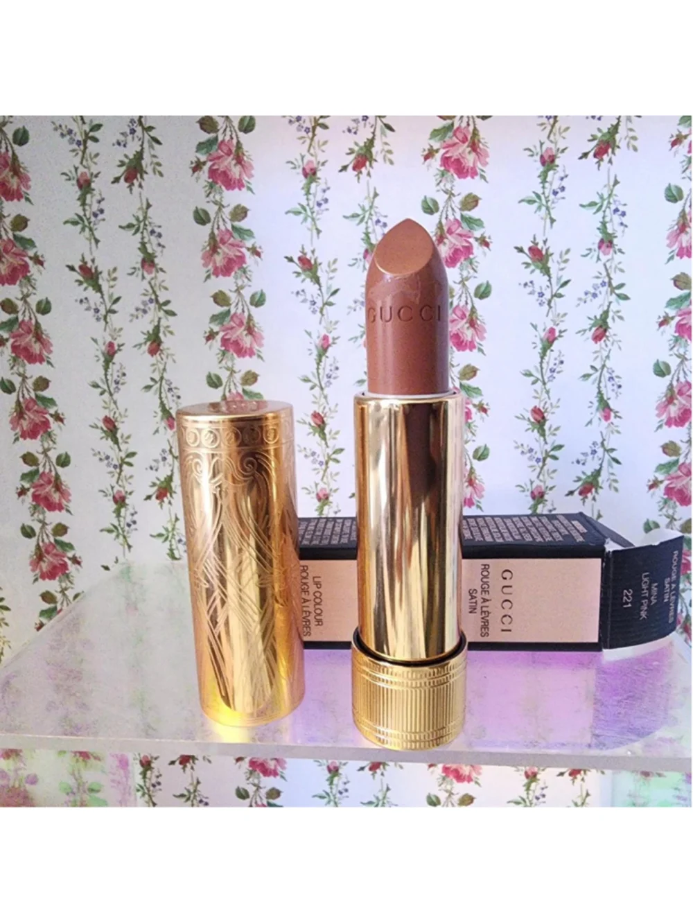 Gucci lipstick in shade 221 #gucci #luxury